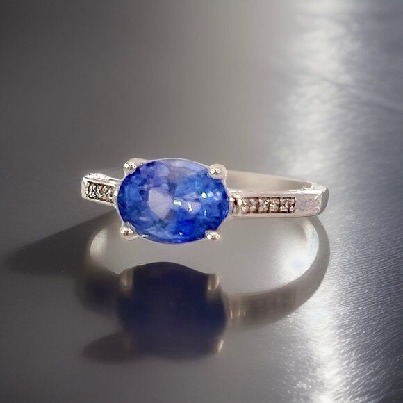 Natural Sapphire Diamond Ring 6.5 14k W Gold 2.36 TCW Certified $3,950 310592 - Picture 15 of 16